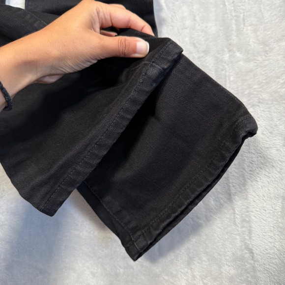 Lauren Jeans Co Ralph Lauren Womens Black Denim Straight Leg Pants Size 8P - Picture 6 of 13